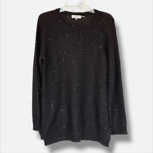 Calvin Klein | Women’s Black Sequin Sweater Mohair Blend | Size S